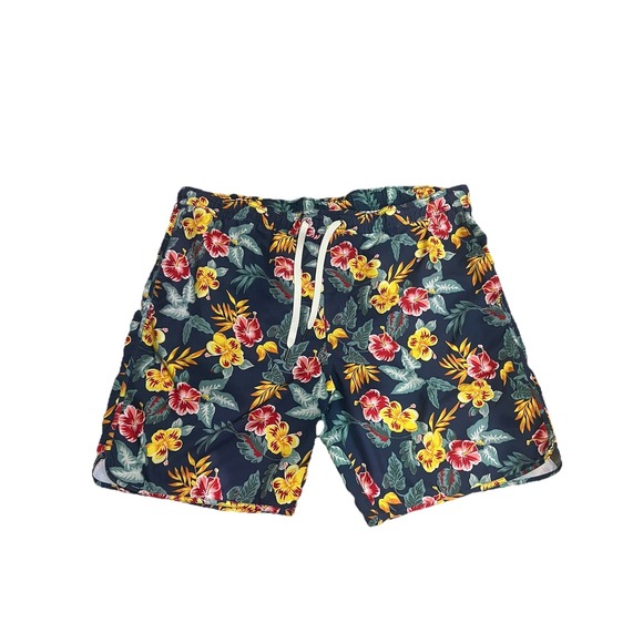 Fair Harbor Other - Fair Harbor Shorts Men's XXL Blue Swim Trunks Lined 8" Inseam Polyester Hawaiian